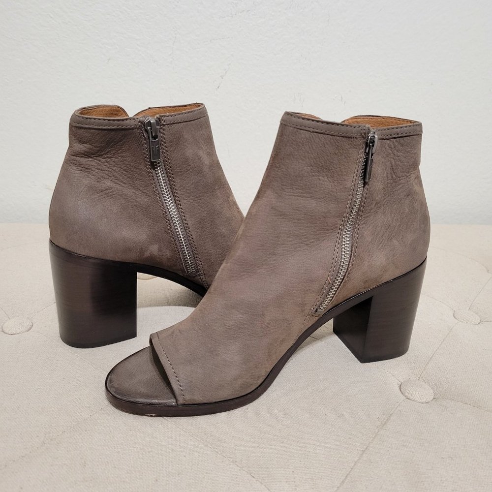 frye peep toe booties